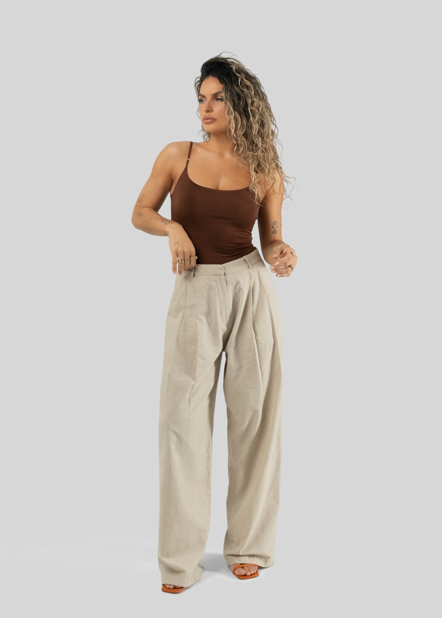 Chloe Pellava Housut Beige