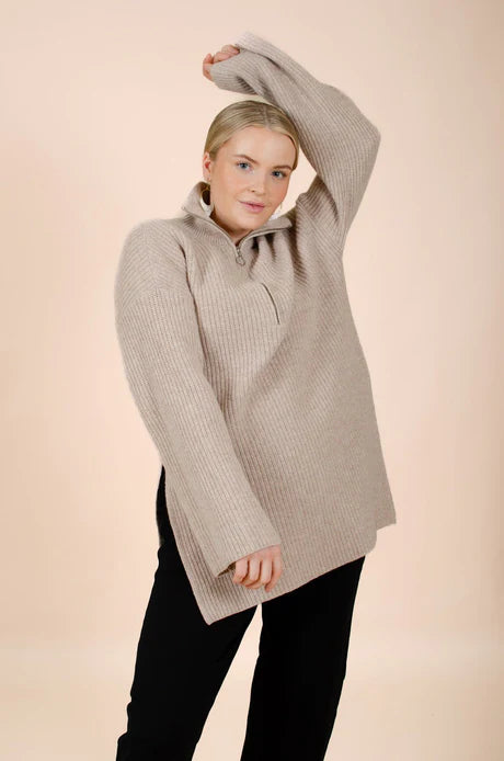Half-Zip Villapaita Barley