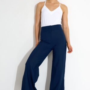 Harmony Trousers High Waisted Dark Blue