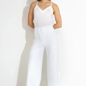 Harmony Trousers High Waisted White