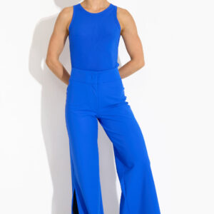 Harmony Trousers High Waisted Blue