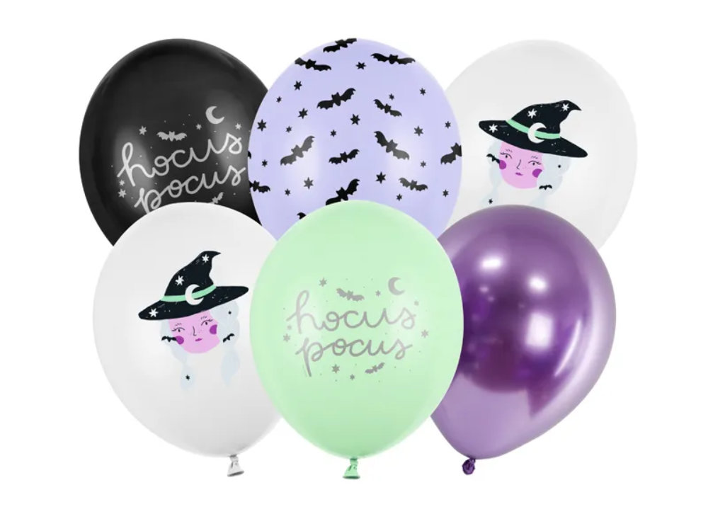 Ilmapallot - Hocus Pocus - Noita, 6kpl kimppu