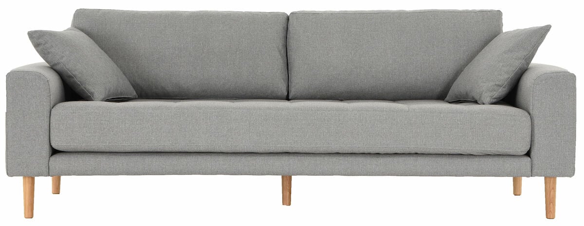 House Nordic Lido 3-istuttava sohva Hugo 10 vaaleanharmaa