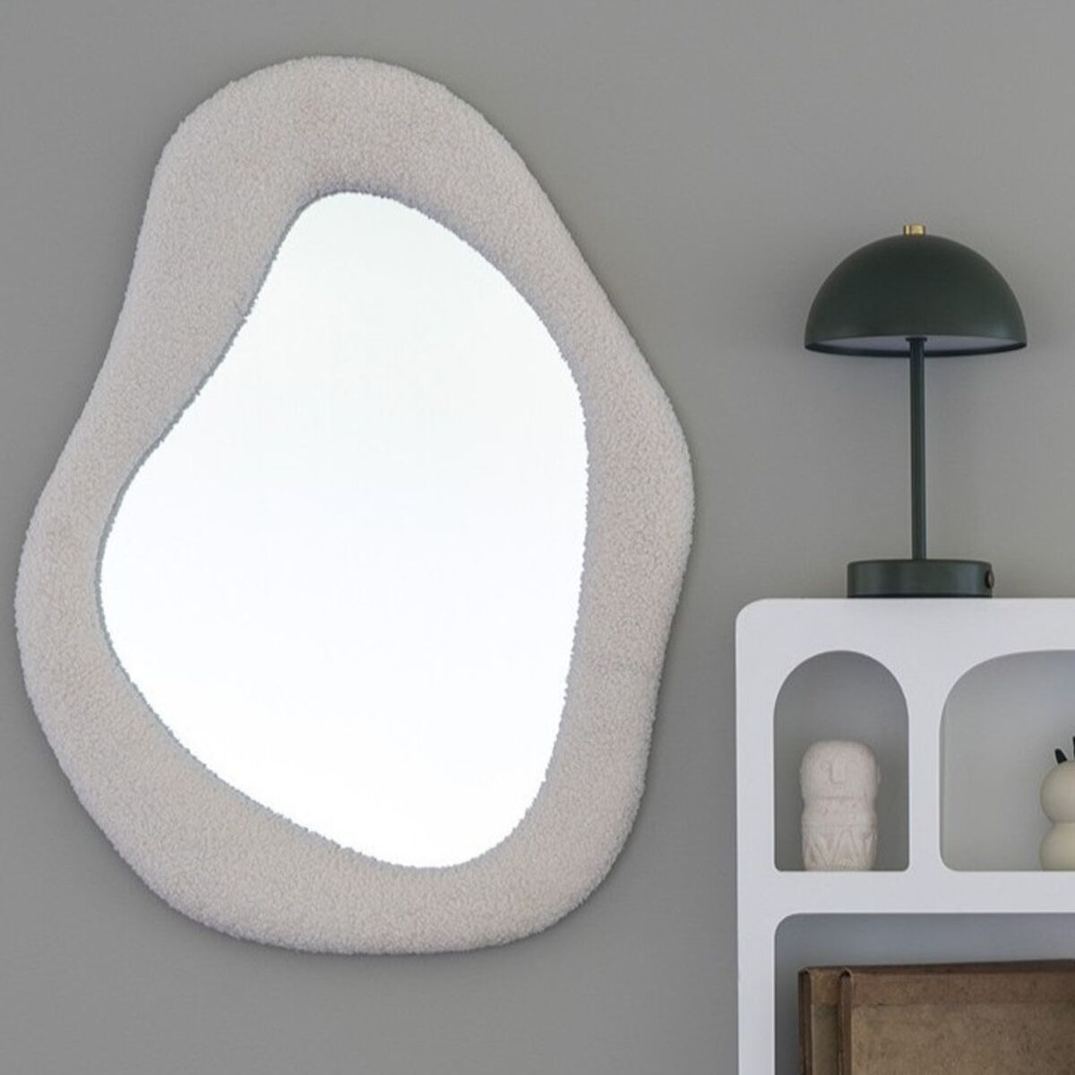 House Nordic Bosa teddy peili 46,5x61 cm valkoinen