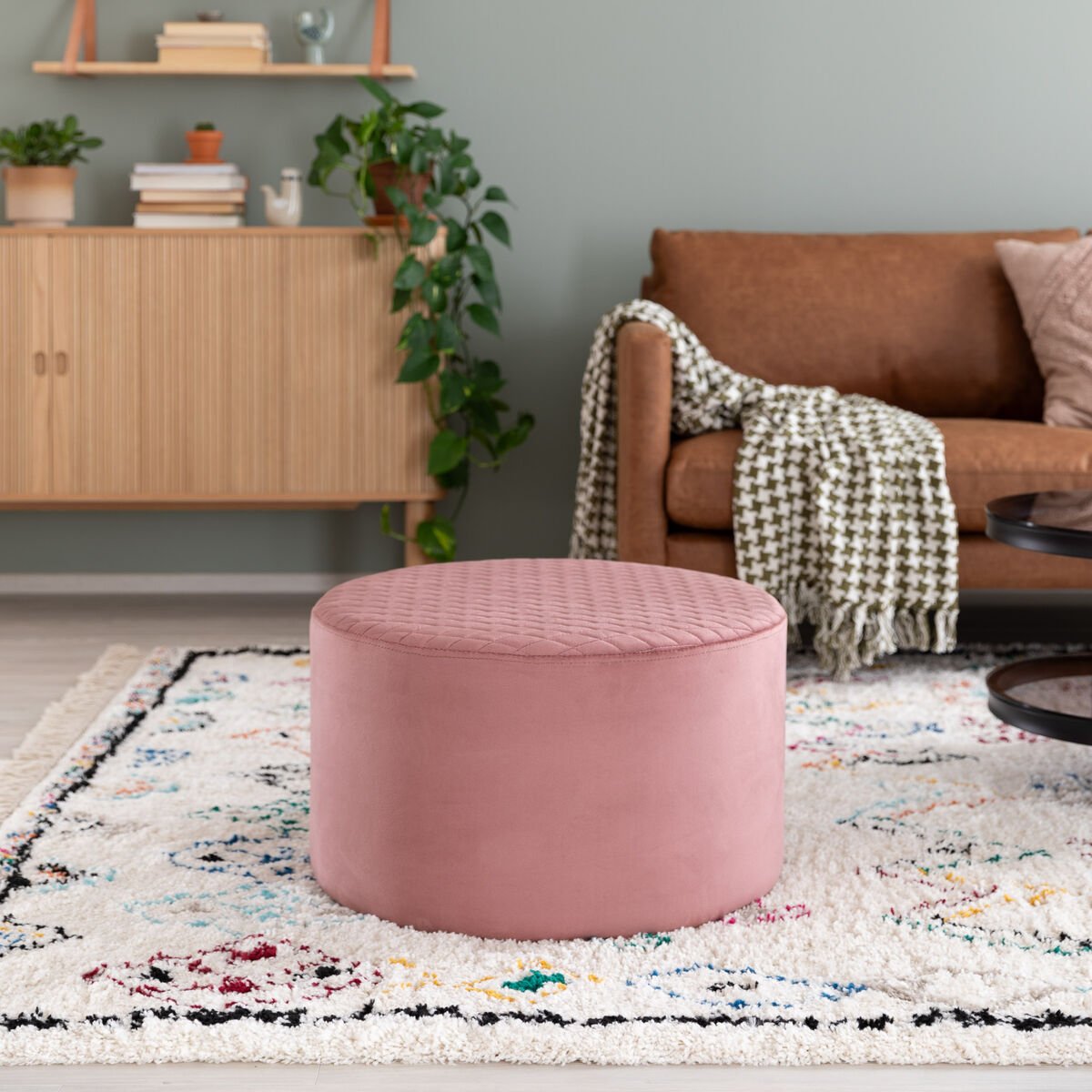 House Nordic Ejby rahi Ø60 cm roosa sametti