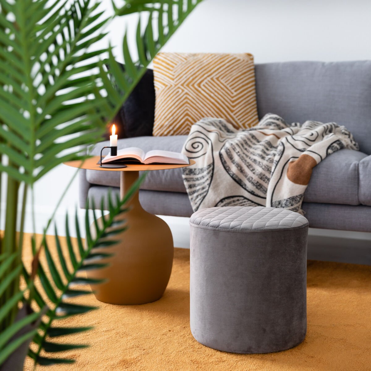 House Nordic Ejby rahi Ø34 cm harmaa sametti