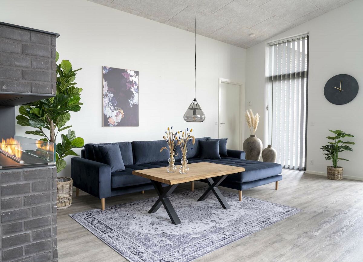 House Nordic Lido divaanisohva oikea, tummansininen sametti Bluvel 89