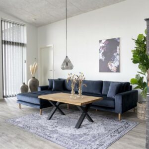 House Nordic Lido divaanisohva vasen, tummansininen sametti Bluvel 89