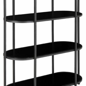 House Nordic Vita ovaali hylly 36x85x111 cm musta/musta