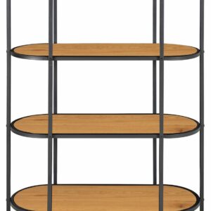 House Nordic Vita ovaali hylly 36x85x111 cm tammi/musta