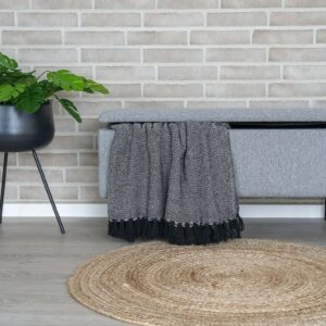 House Nordic Watford penkki säilytystilalla 100x36 cm vaaleanharmaa, mustat jala