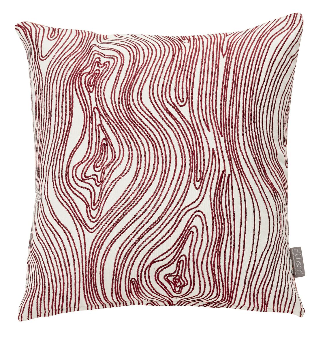 Hübsch Structure koristetyyny 45x45 cm pinkki/valkoinen