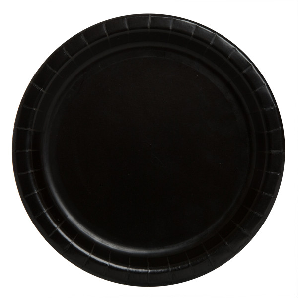 Pahvilautaset, Musta, 22cm, 8 kpl