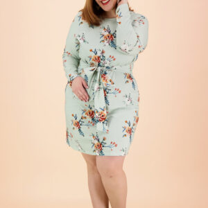 Belted Dress Jade Bloom Green