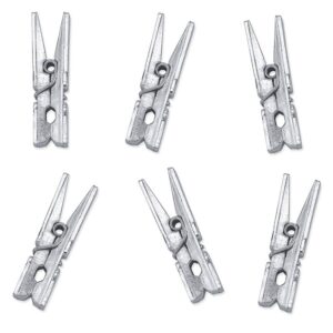 Pienet pyykkipojat - 10 kpl Hopea, 3cm