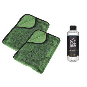 Kuivausliina King Carthur Green Jade, 2 kpl + Mikrokuituliinojen pesuaine