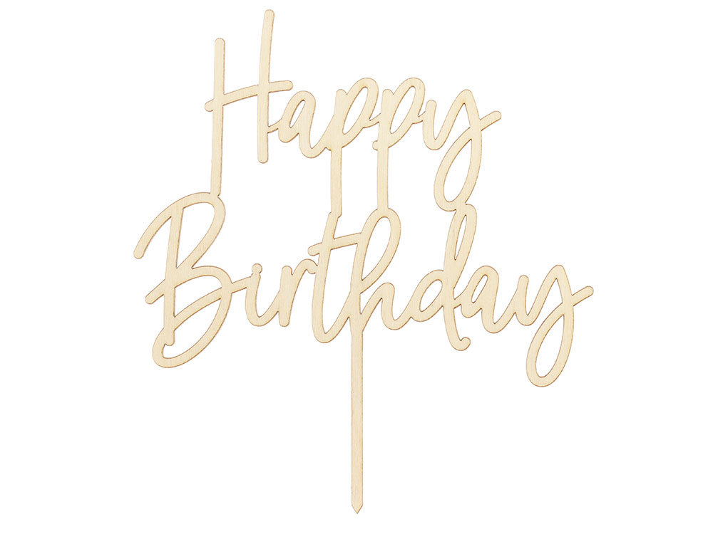 Puinen Kakkukoriste, Happy Birthday