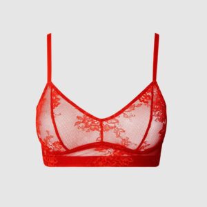 Floral Lace Balconette Fiery Red