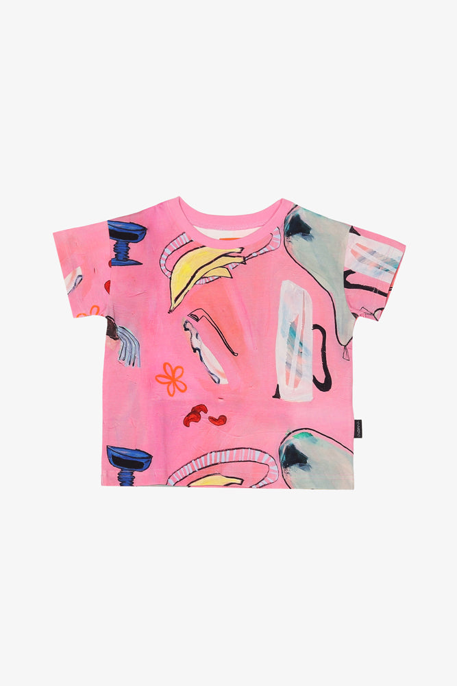 Blair T-Paita Holy Bananas Pinkki