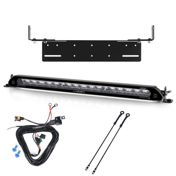 Lisävalo Lazer Linear 18 Elite (Double E-Mark) - Suora / 53 cm / 130W / Ref. 2 x 25, 1 kpl - Täydellinen setti uppoasennustelineellä