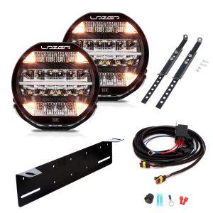 Lisävalo Lazer Sentinel 9 Elite Parklight - Pyöreä / 23 cm / 145 W / Ref. 20, 2 kpl - Täydellinen setti