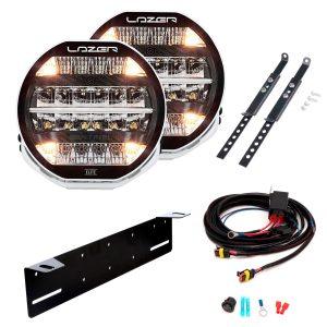 Lisävalo Lazer Sentinel 9 Elite Parklight Valkoinen - Pyöreä / 23 cm / 145W / Ref. 20, 2 kpl - Täydellinen setti