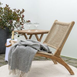 House Nordic Menorca pyöreä muovimatto ø120 cm hiekka sisä-/ulkokäyttöön