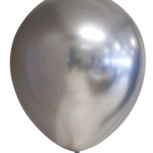 Chrome Mirror ilmapallot, Hopeiset- 30cm, 6kpl