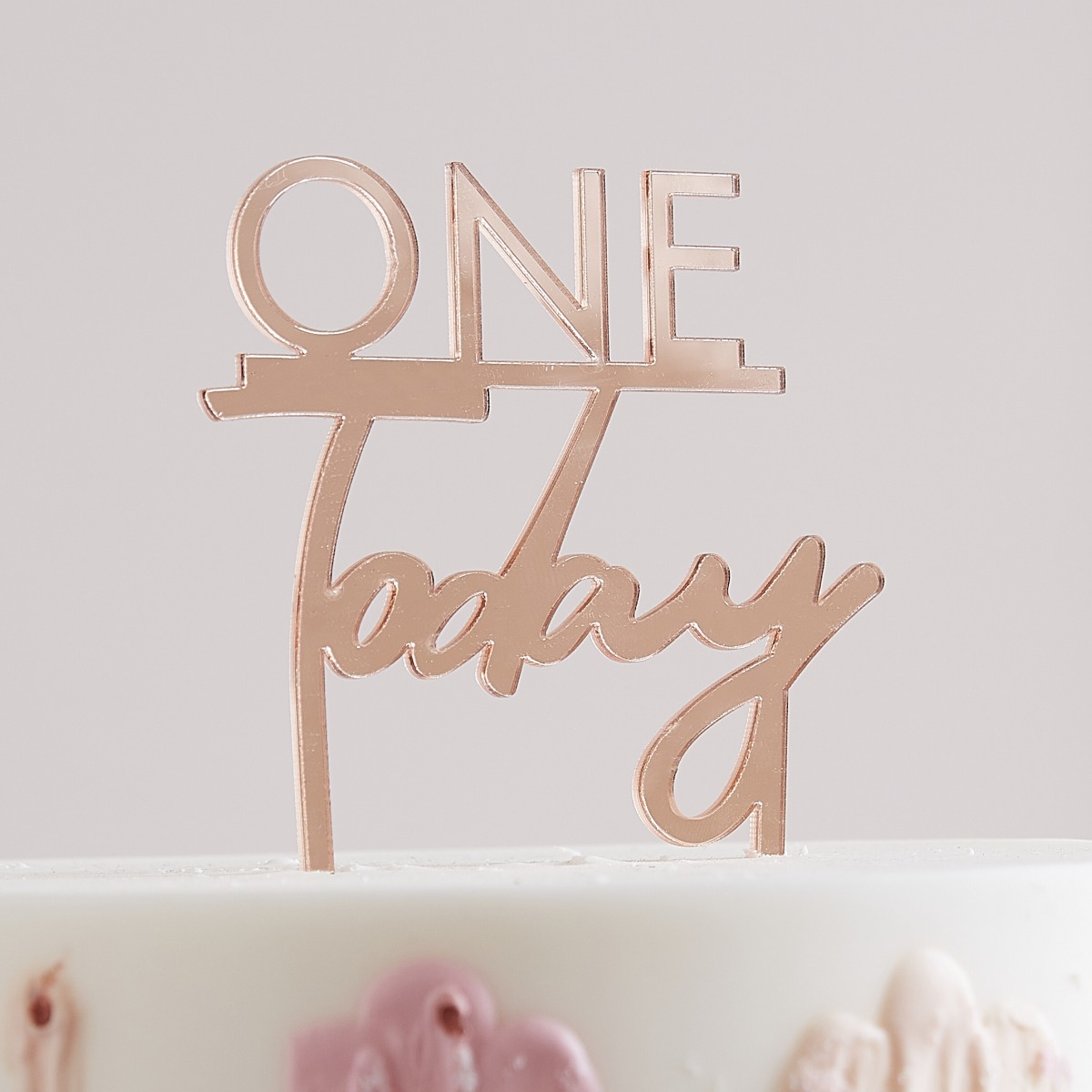 Ruusukultainen kakkukoriste, One Today, Akryyli
