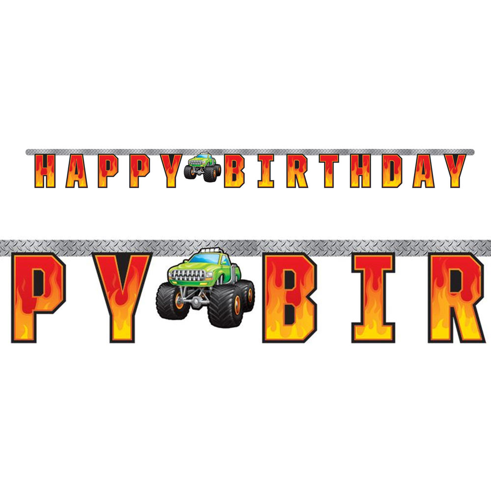 Banneri Happy Birthday, Monster Truck, 2M