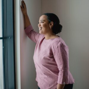 Classic Linen Blouse Old Rose