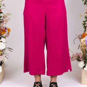 Culottes Linen Trousers Peacock Pink