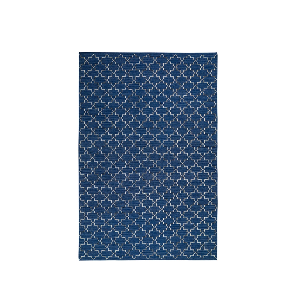 Chhatwal & Jonsson New Geometric -matto Indigo melange/off white, 180 x 272 cm