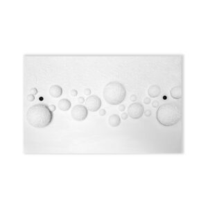 Art sonique - spheres blanc - taidekaiutin 80x130cm