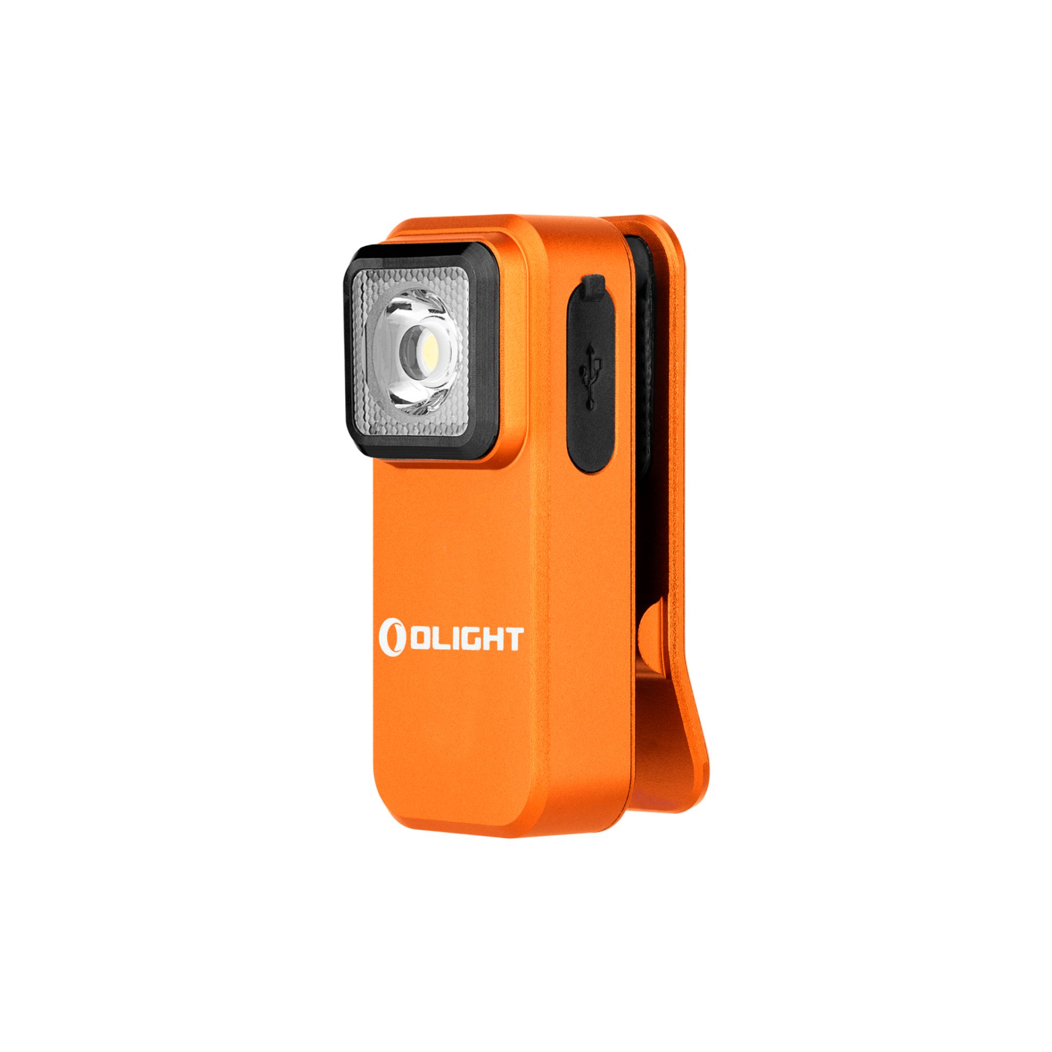 Taskulamppu Olight Oclip - 300 lm / 49 mm / Ladattava, Oranssi