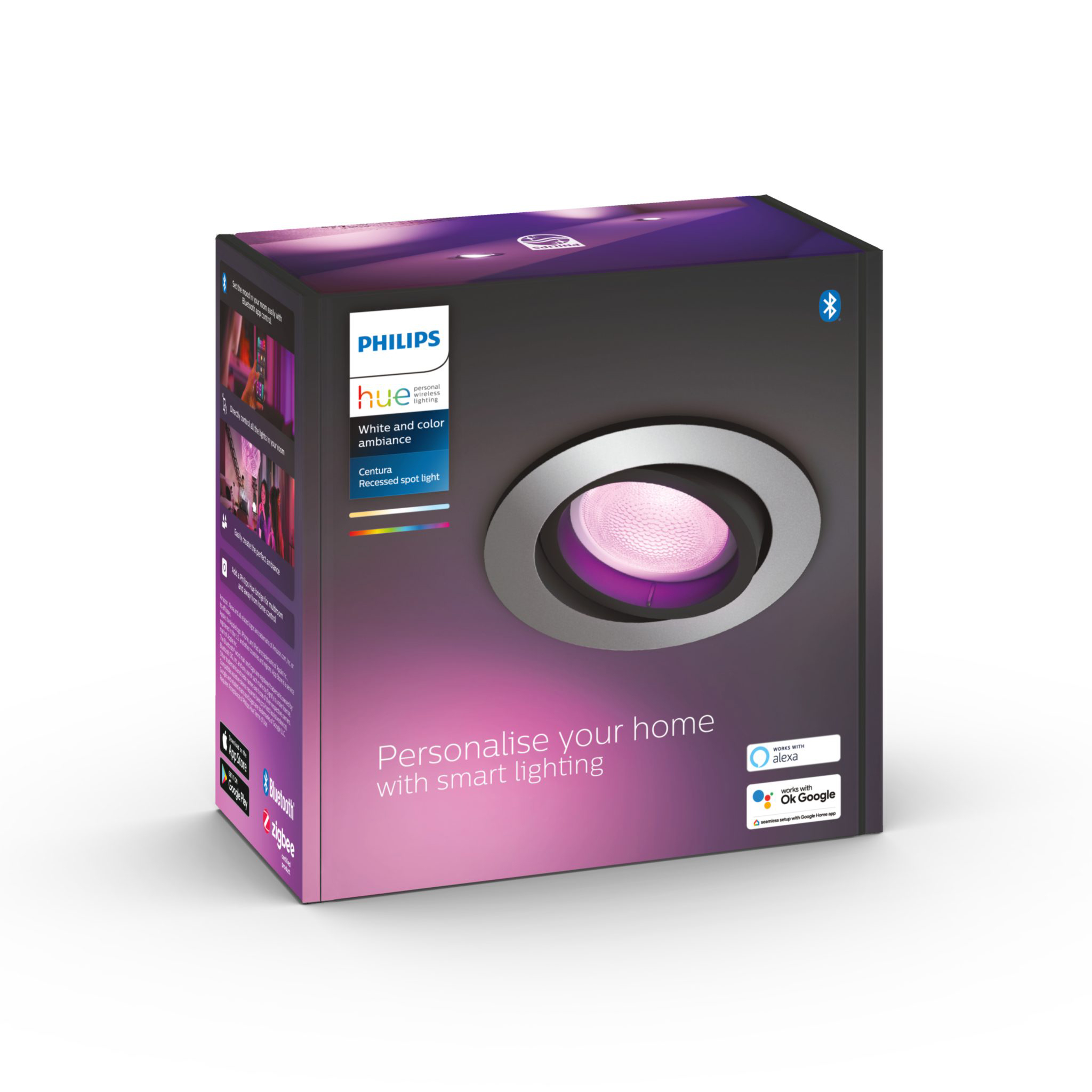 Alasvalo Philips Hue Centura Round WCA, 4.2 W, 400 lm, 1 kpl / Alumiini