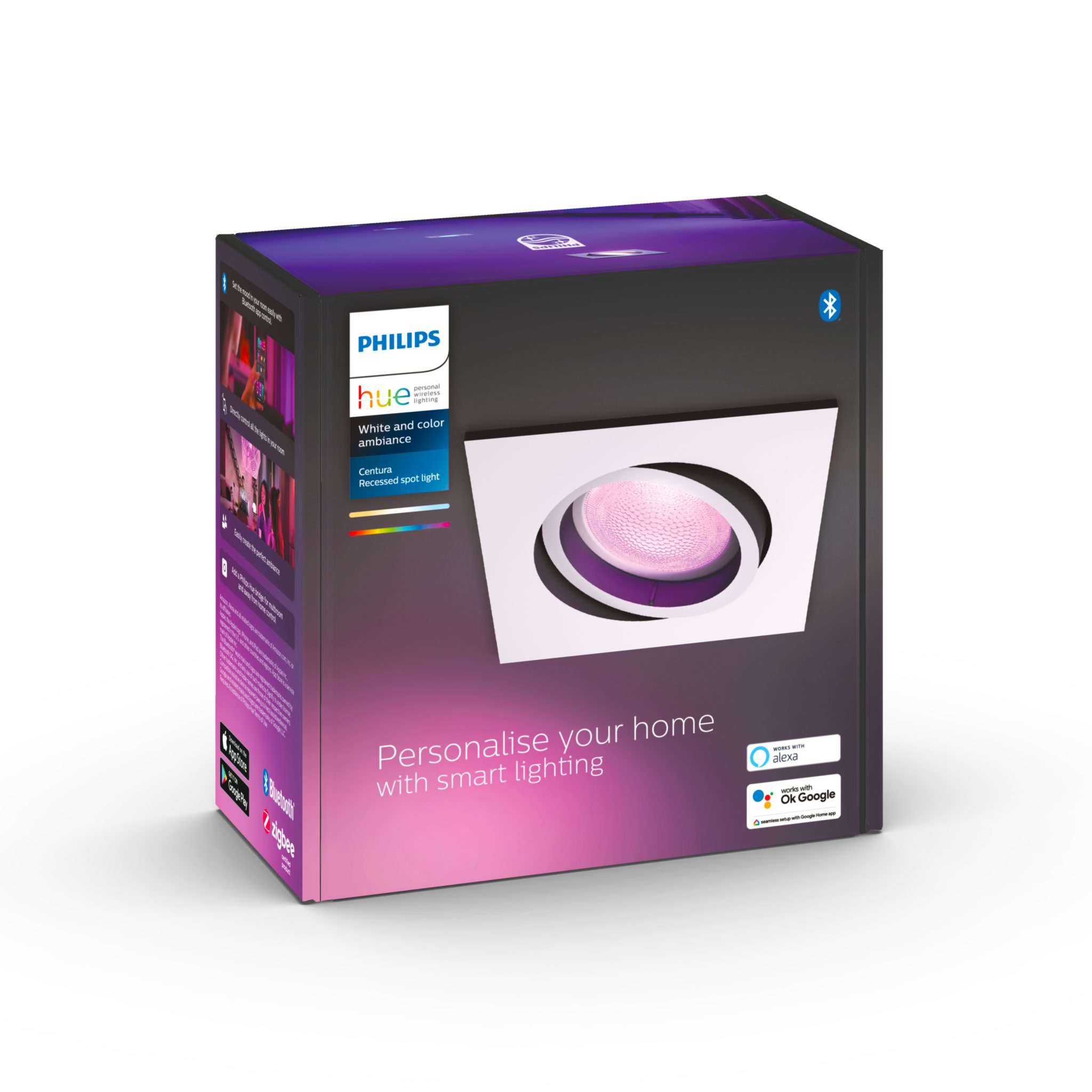 Alasvalo Philips Hue Centura Square WCA, 5.7W, 350 lm, Valkoinen