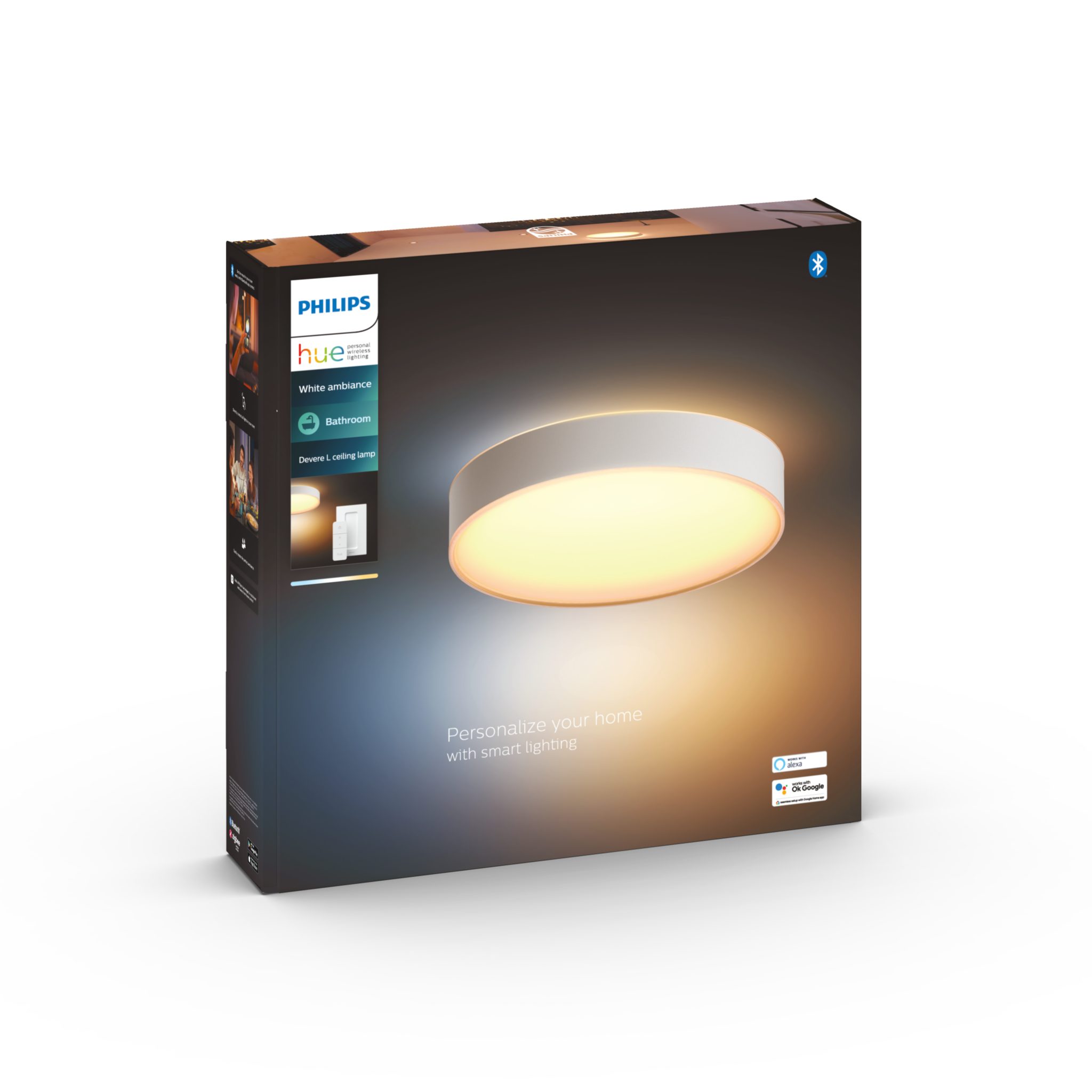 Kattovalaisin Philips Hue Devere, 2200-6500K, Devere L