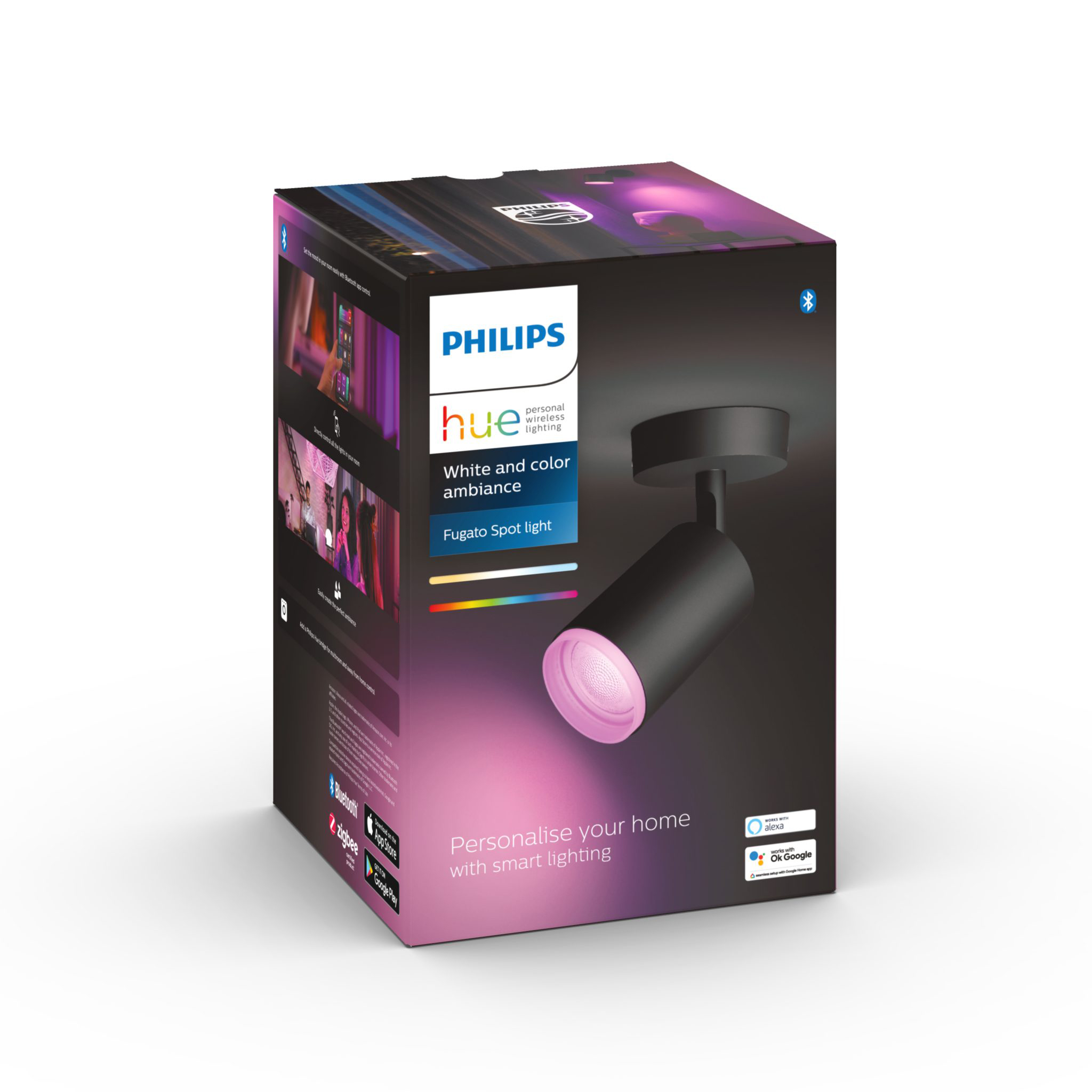 Kohdevalaisin Philips Hue Fugato 5.7W, GU10, Musta