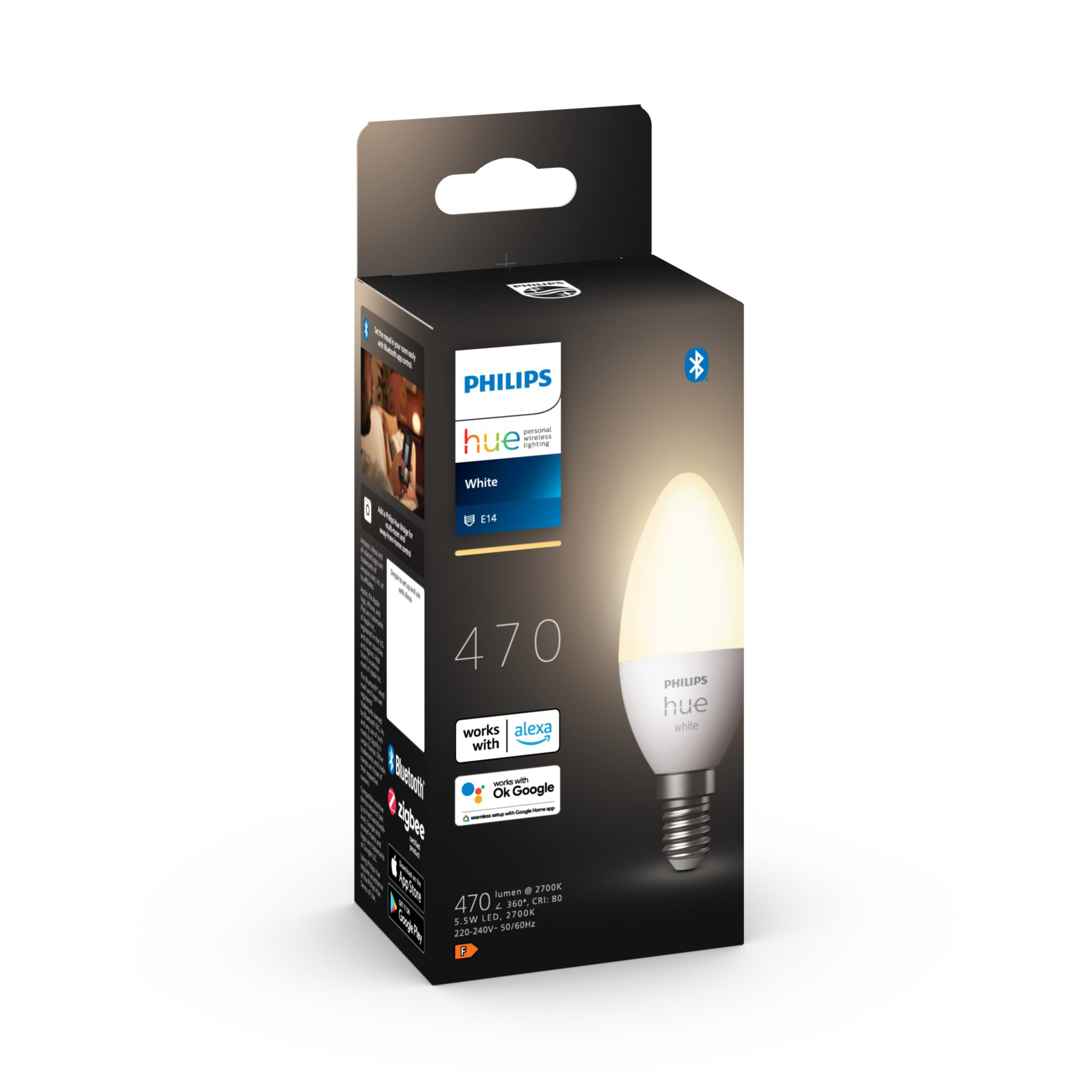 Ledälypolttimo Philips Hue White Candle, E14 Candle, 2700K, 1 kpl