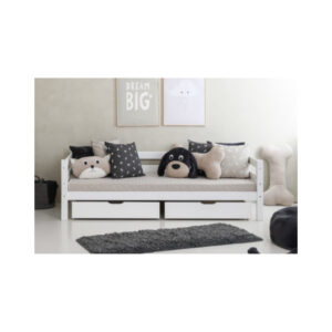 Hoppekids eco comfort 2 kpl sängynaluslaatikkoja, valkoinen