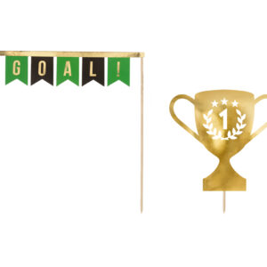 Kakkukoriste, Jalkapallo lippuviiri ja pokaali