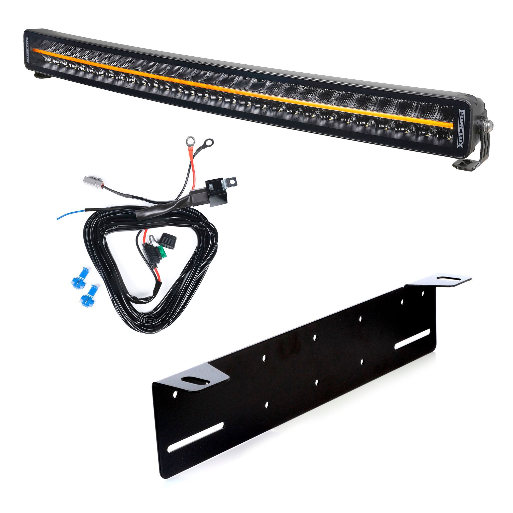 Lisävalo Purelux Black Boost C820 Gen3 - Kaareva / 82 cm / 300W / Ref. 50, 1 kpl - Täydellinen setti