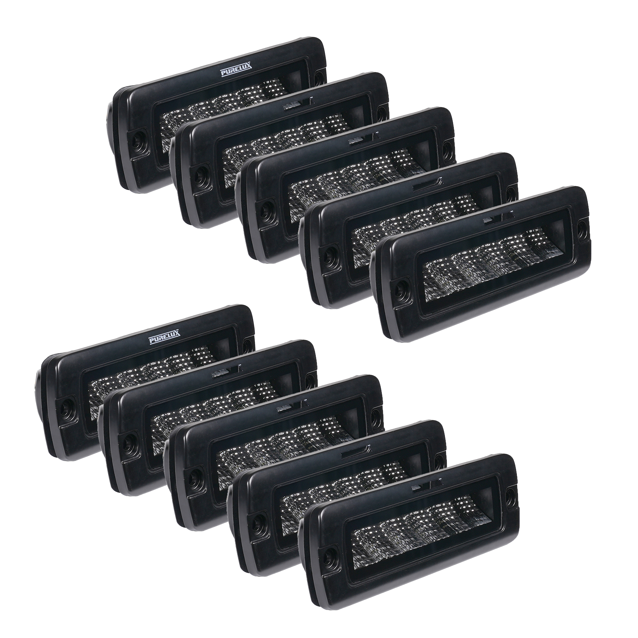 Työvalo Purelux Black Flush-Mount Slim - 20 cm / 30W / Leveä, 10 kpl