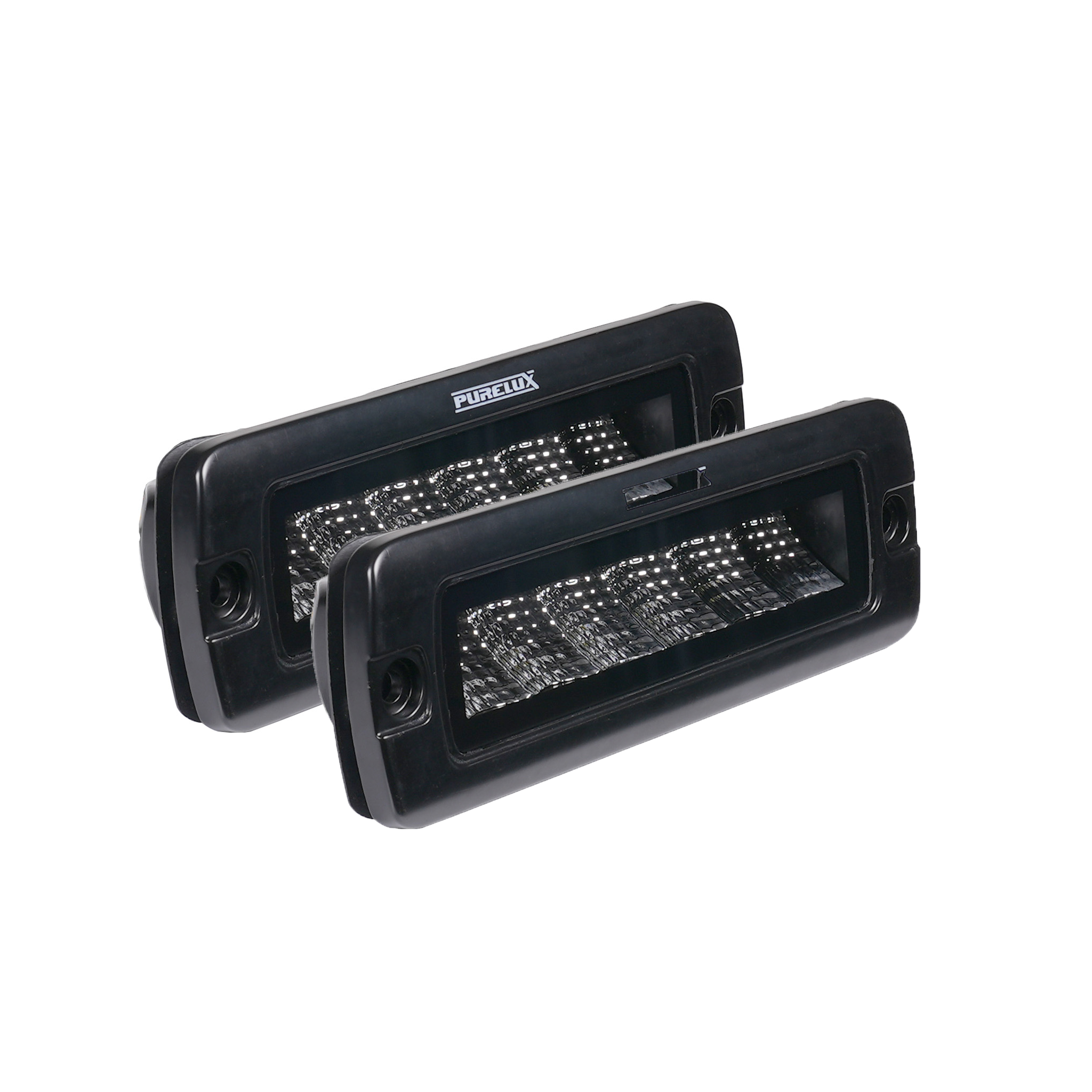 Työvalo Purelux Black Flush-Mount Slim - 20 cm / 30W / Leveä, 2 kpl