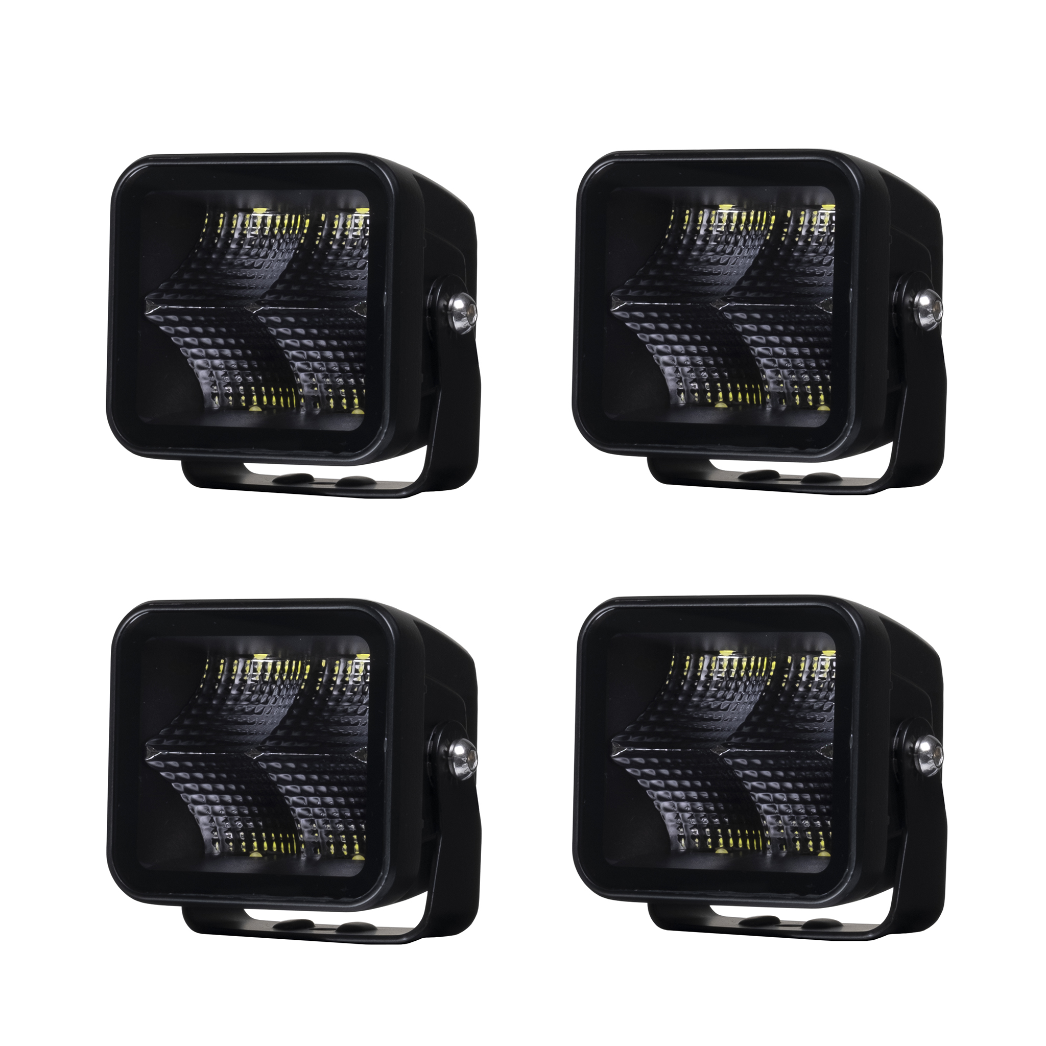 Työvalo Purelux Black Square 40 Flood - 8 cm / 40W / Leveä, 4 kpl