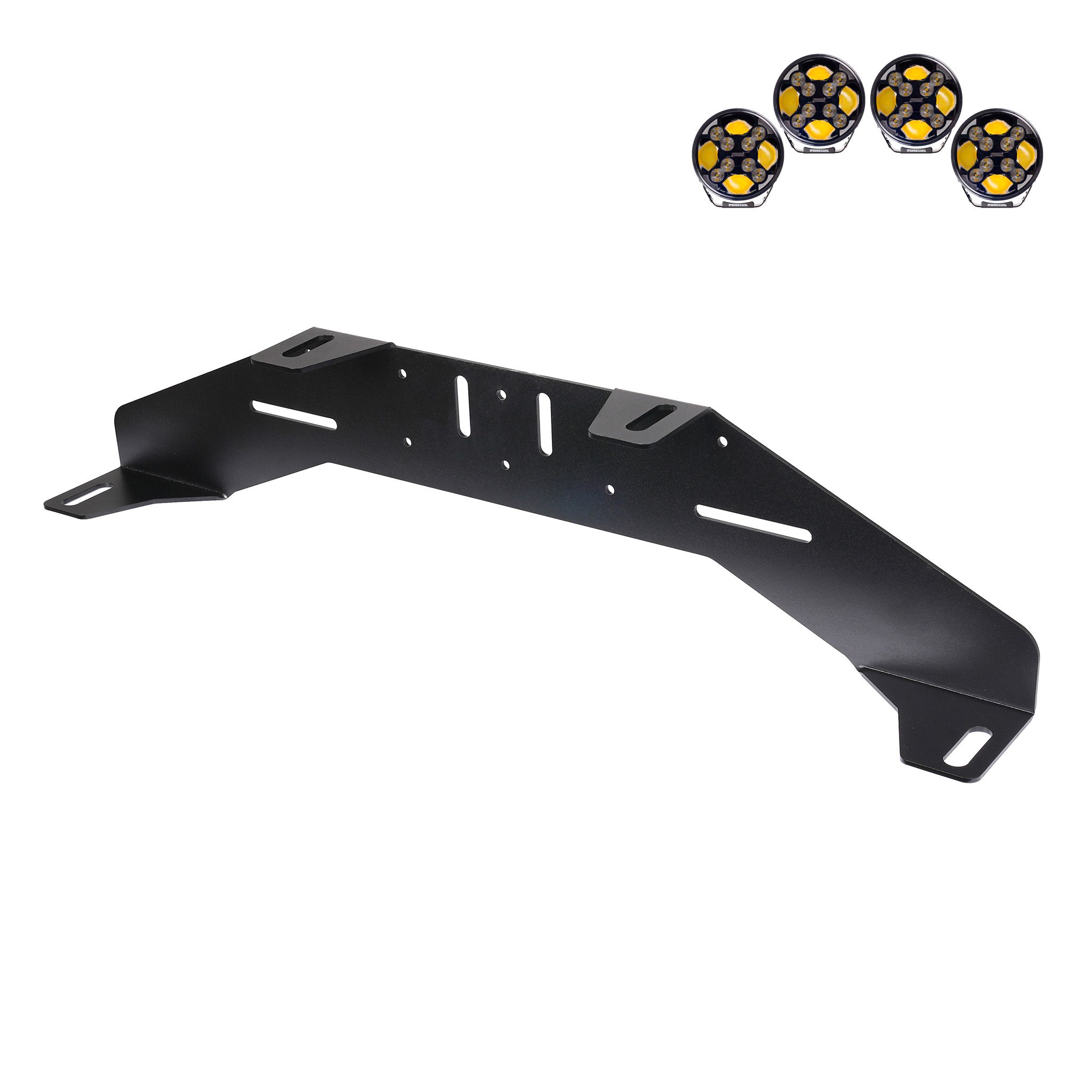 Lisävaloteline Purelux WRC, 4 valolle (max. 230 mm), Musta