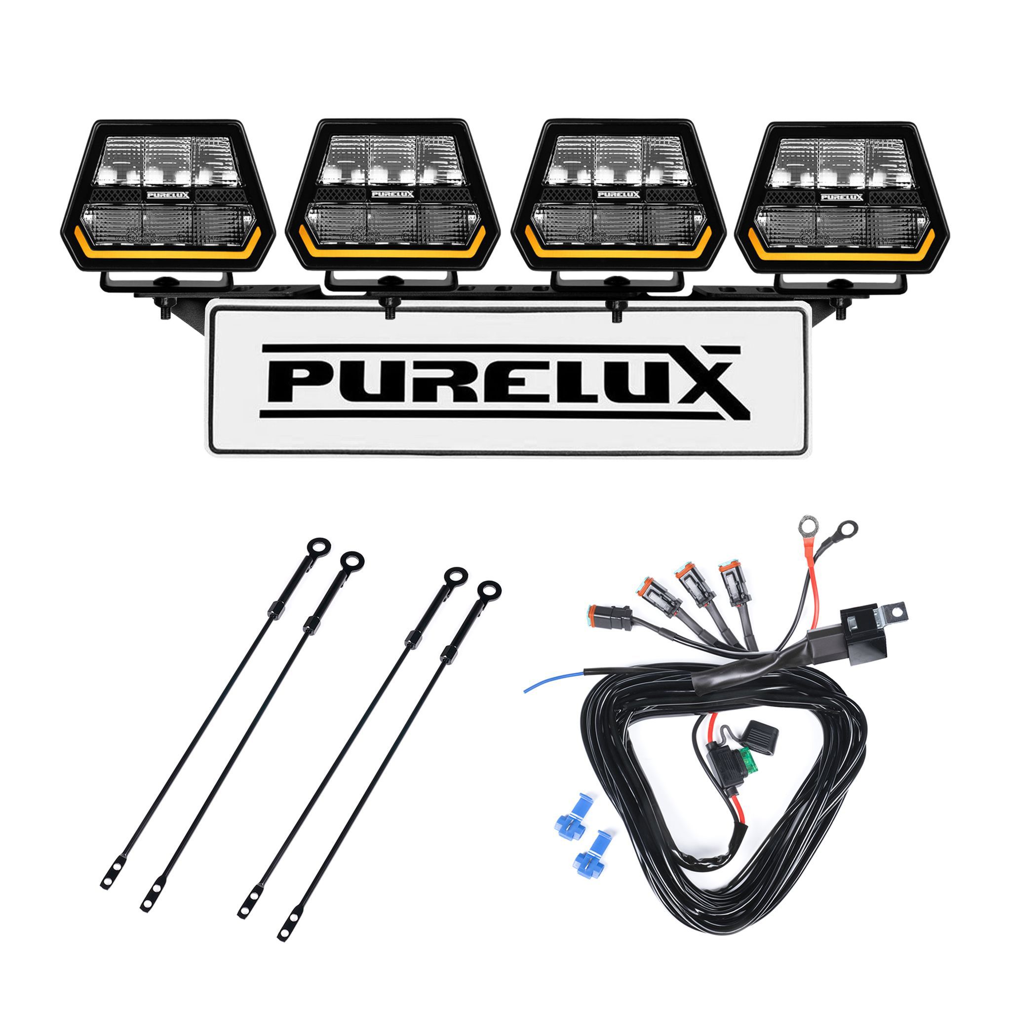 Lisävalo Purelux Panther 5 - Pyöreä / 15 cm / 90W / Ref. 12.5, 4 kpl - Täydellinen setti