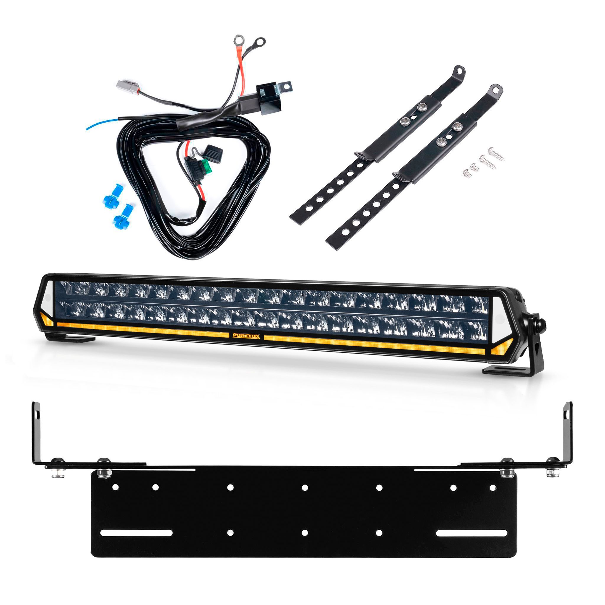 Lisävalo Purelux Panther Heat S540 - Suora / 55 cm / 260W / Ref. 30, 1 kpl - Täydellinen setti uppoasennustelineellä