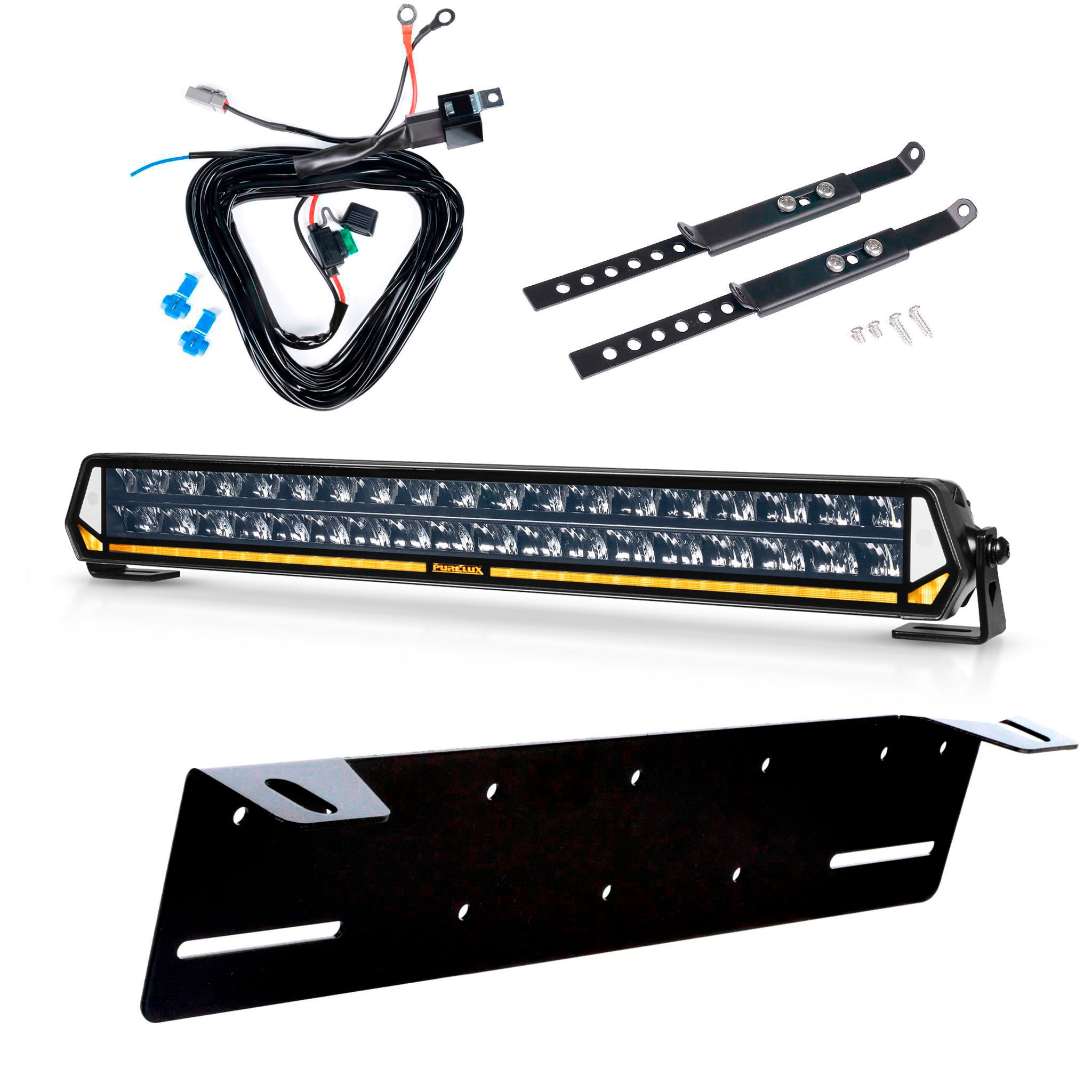Lisävalo Purelux Panther Heat S540 - Suora / 55 cm / 260W / Ref. 30, 1 kpl - Täydellinen setti kilpitelineellä